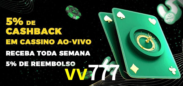 Promoções do cassino ao Vivo vv777